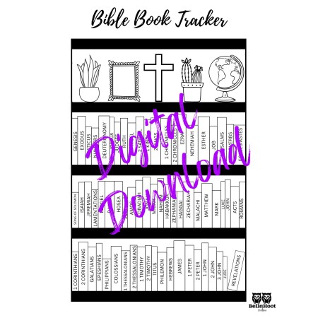 Bible Book Coloring Tracker - Digital Download